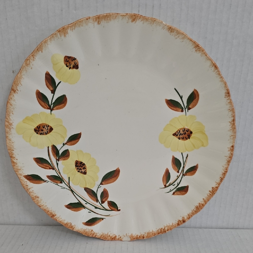 Vintage Handpainted Blue Ridge/Southern Pottery 91/4 Inch Nocturne Yellow Plate